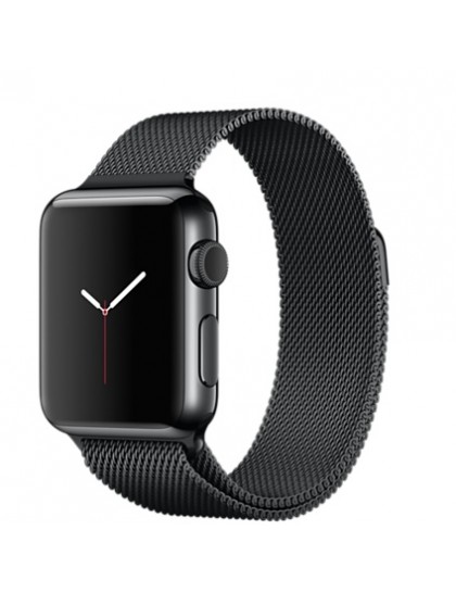 Apple Watch Series 2 42mm Space Black Stainless Steel Milanese Loop Space Black (150–200mm)(MNQ12)