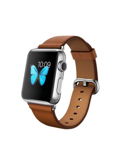 Apple Watch Series 2 42mm Stainless Steel Case with Saddle Brown Classic Buckle Band (MNPV2)