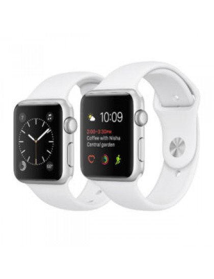 Apple Watch Series 2 42mm Silver Aluminum Sport Band White (140–210mm)(MNPJ2)