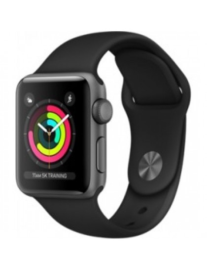 Apple Watch Series 3 (GPS) 42mm Space Gray Aluminum w. Gray Sport B. - Space Gray (MR362)